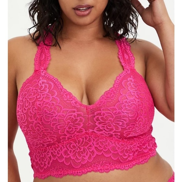 TORRID NWT HOT PINK RACERBACK BRALETTE & PANTY SET - Picture 8 of 8